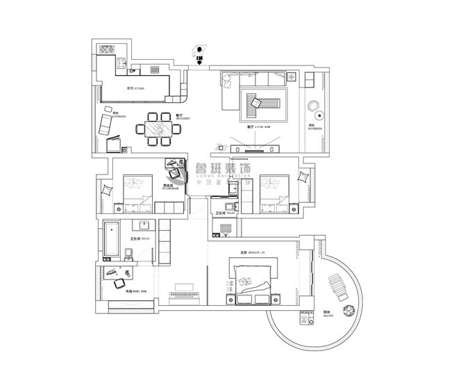 中海悅墅,混搭風(fēng)格,戶型圖