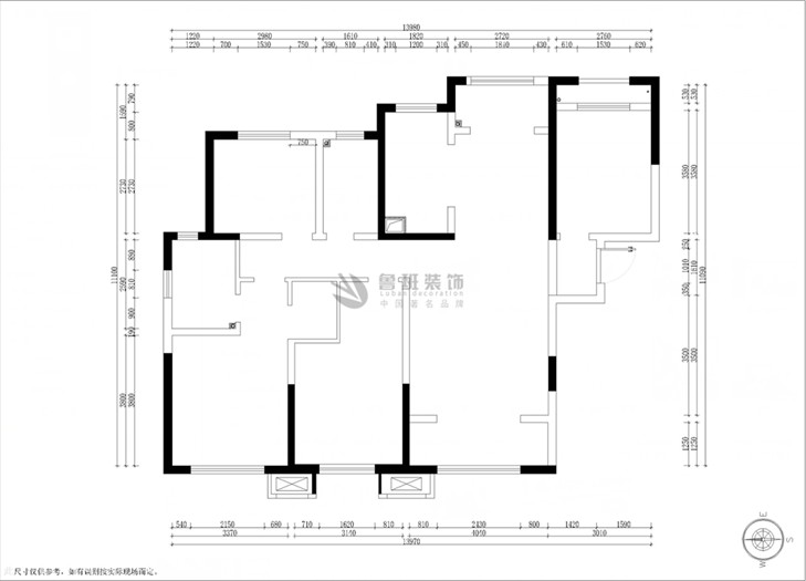 天朗瓏府,新中式風格,戶型圖