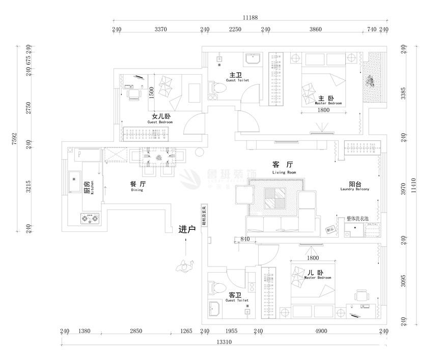 中鐵琉森水岸,北歐風(fēng)格,戶型圖