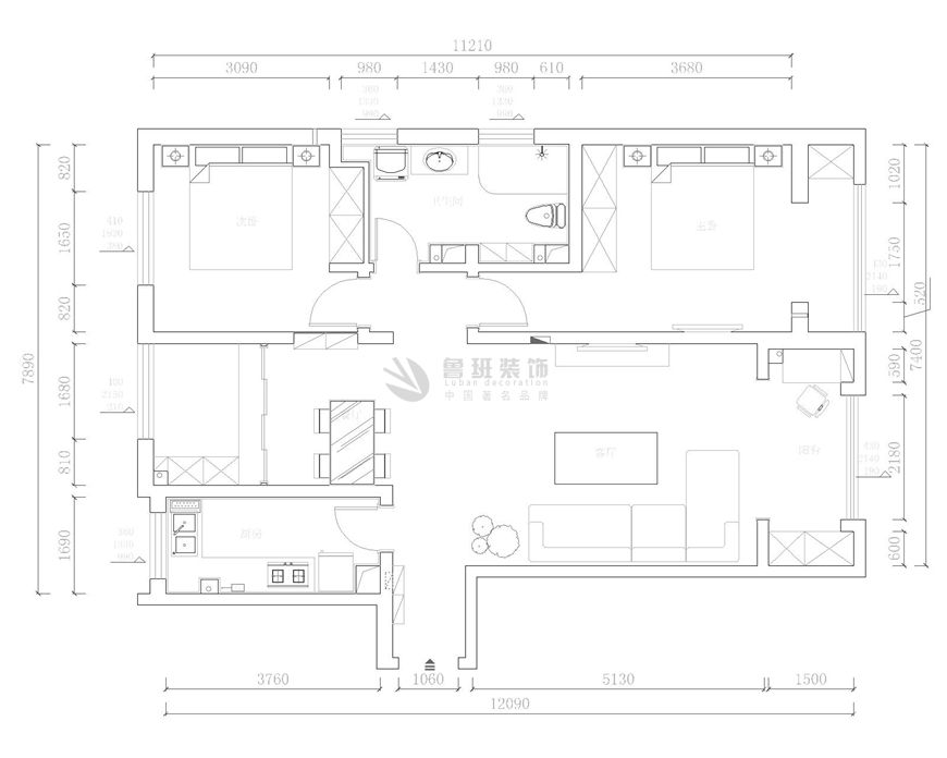 驪山花城,現(xiàn)代風格,戶型圖