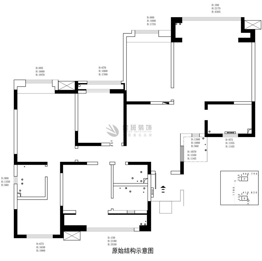 綠地城,新中式風(fēng)格效果圖,原始戶型圖