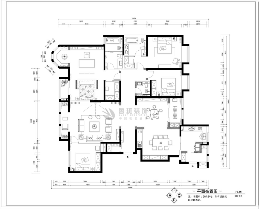 萬達(dá)ONE,中式風(fēng)格效果圖,平面布局圖