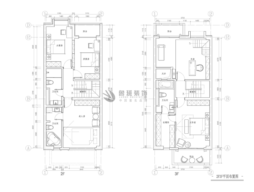 逸翠園,新中式風(fēng)格效果圖,二層平面布局設(shè)計(jì)