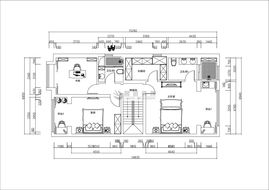 逸翠園,美式輕奢風格,負一層戶型圖