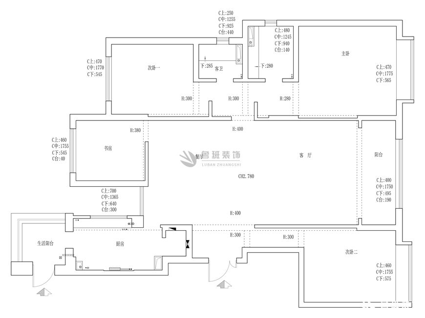 逸翠園,現(xiàn)代簡約風格,戶型圖